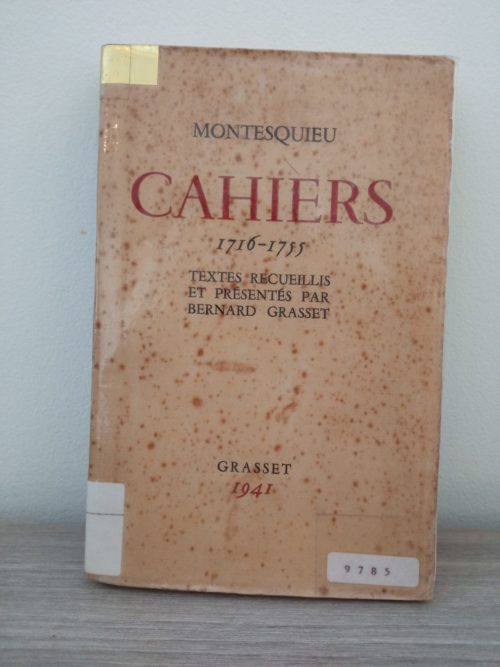 Cahiers 1716-1755
